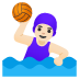 woman playing water polo, light skin tone